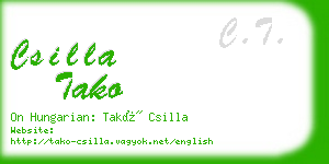 csilla tako business card